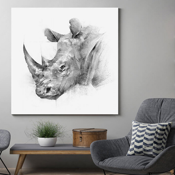 Mono-Chrome Animal Canvas Art