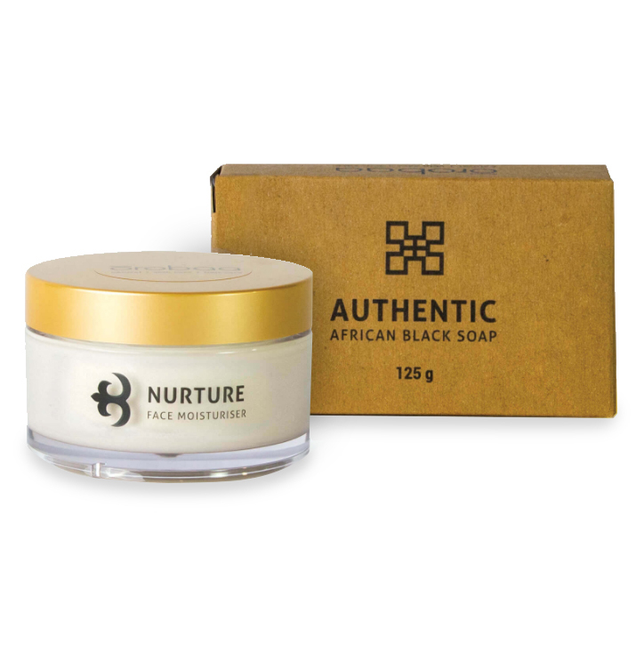 125g African Black Soap & 50ml Nurture Day Face Moisturiser