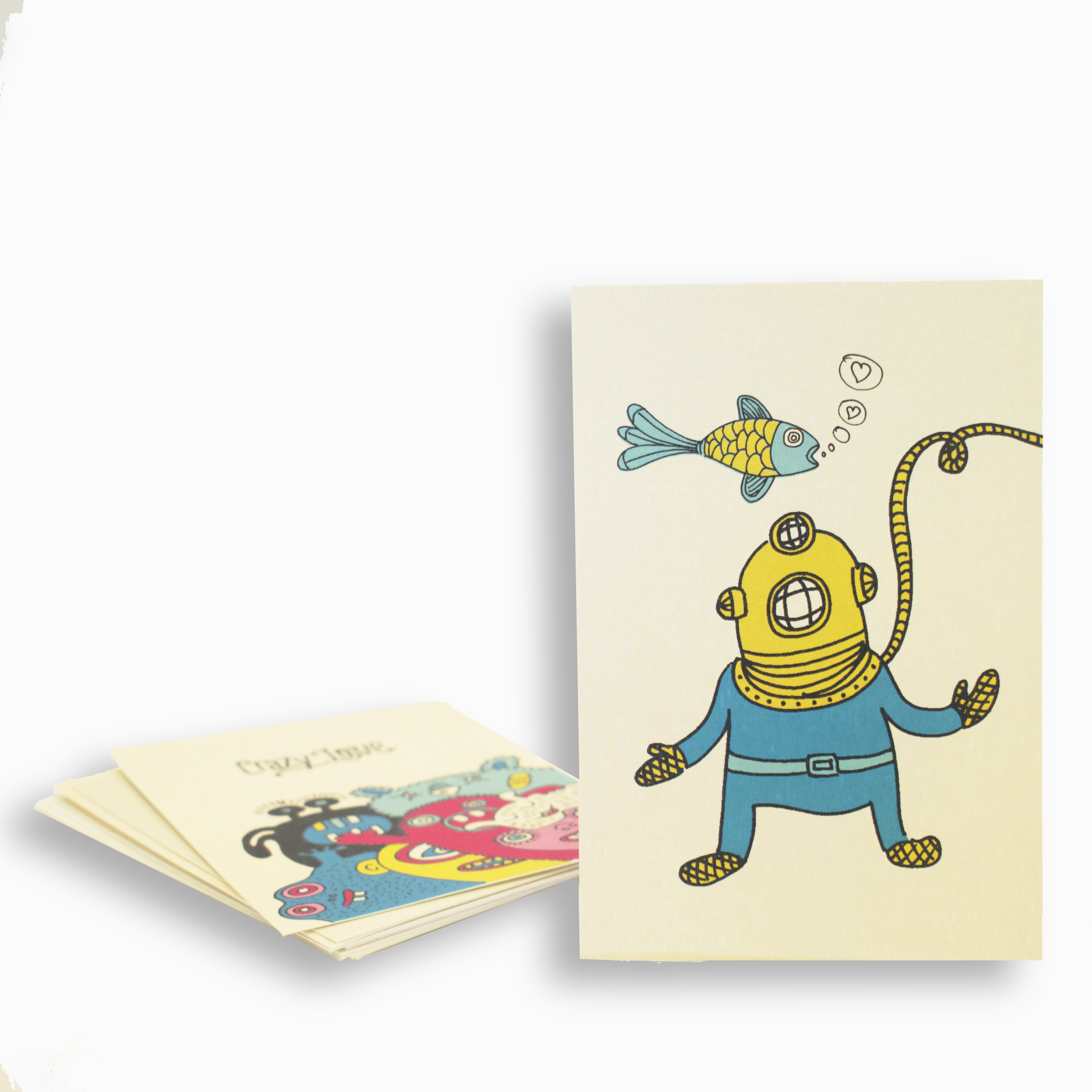 Pack of 5 Individually Packaged Post Cards with Envelopes