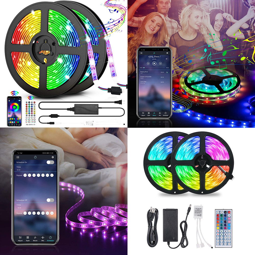 LED Colour Changing Rope Strip Lights with Remote (App Controlled)