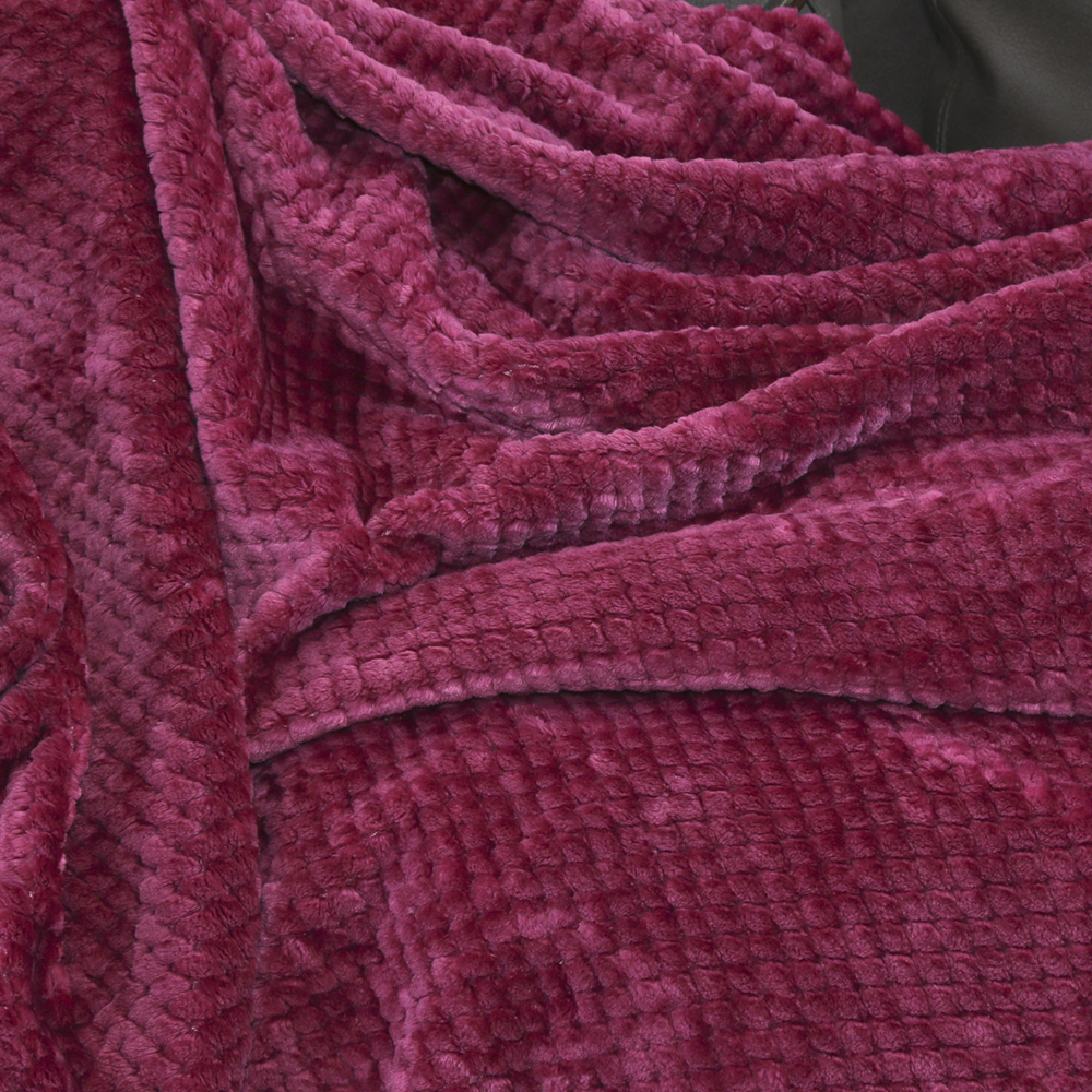 Plush Bobble Jacquard 400gsm Blanket Throw (200 x 220cm)