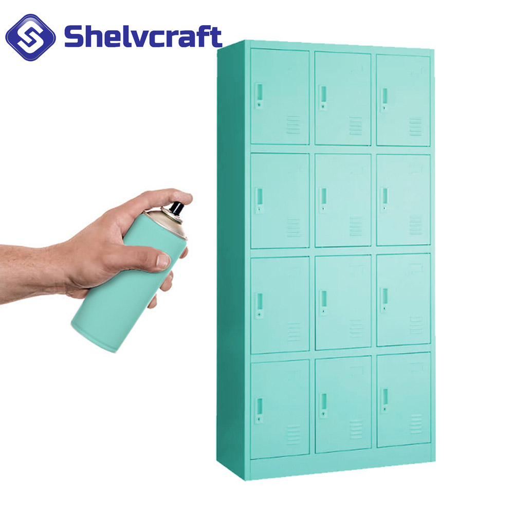 12 Door Grey Steel Locker With Camlock