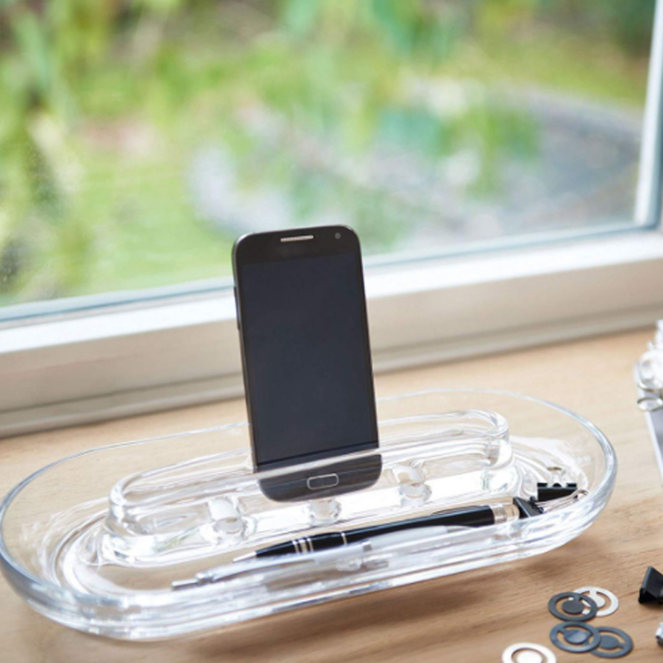 Desktop Tray Smartphone & Mini-Tablet Stand