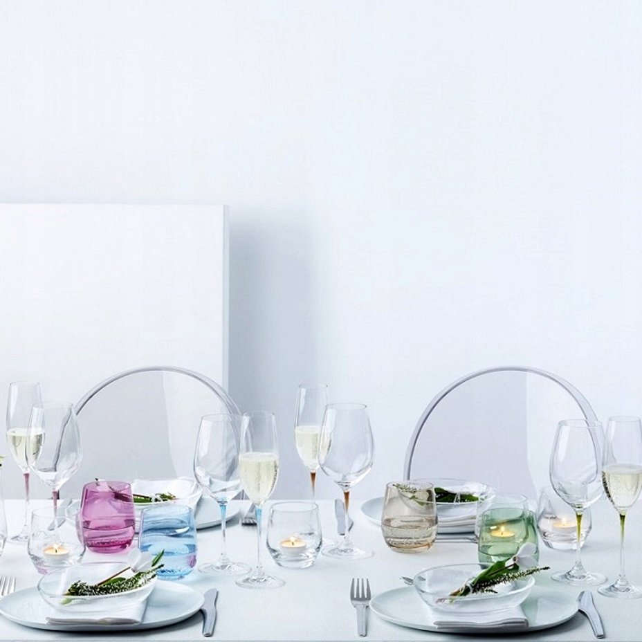 Set of 2 LA Perla Glasses with Colour Stem