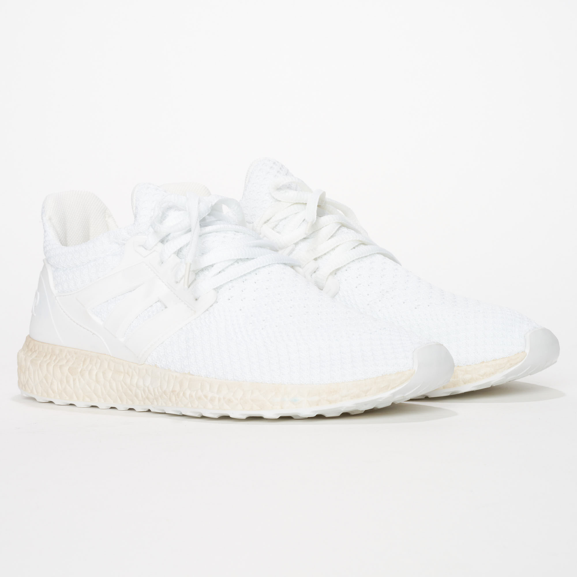 White Mesh Lace Up Fashion Trainers