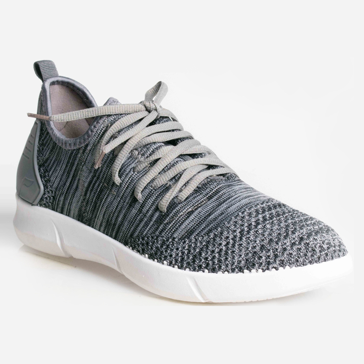 White & Grey Mesh Lace Up Fashion Trainers