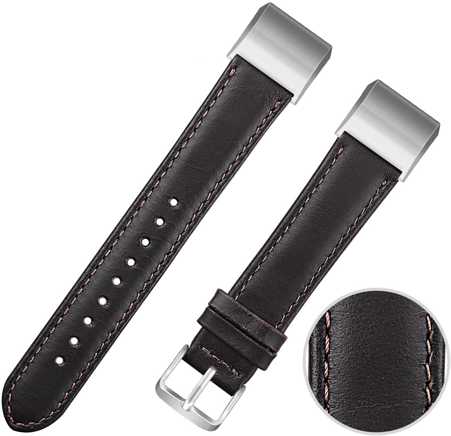 Unisex Cowhide Leather Replacement Strap for Fitbit Charge 2