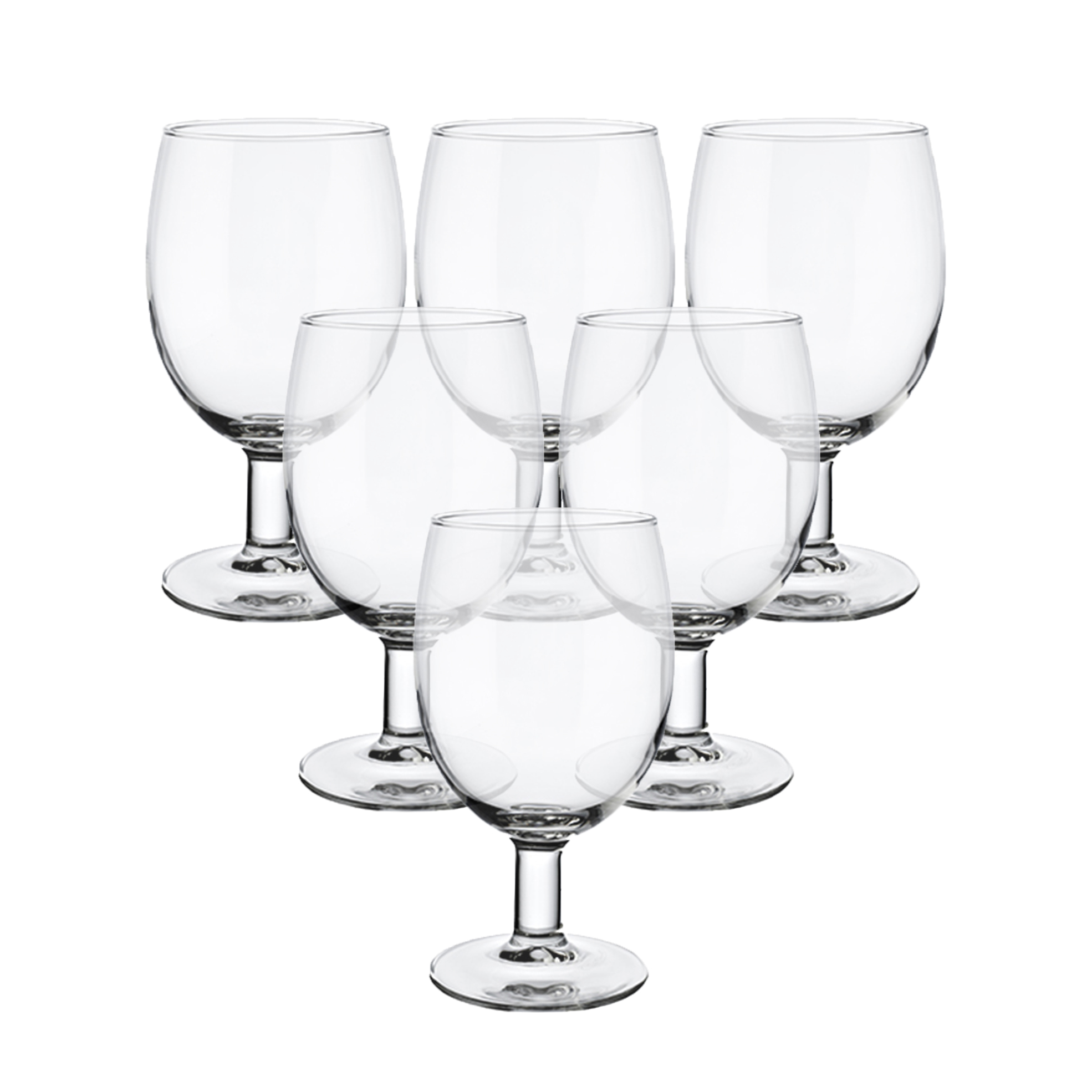 Set of 6 Malta Flame Polished Beer Glasses