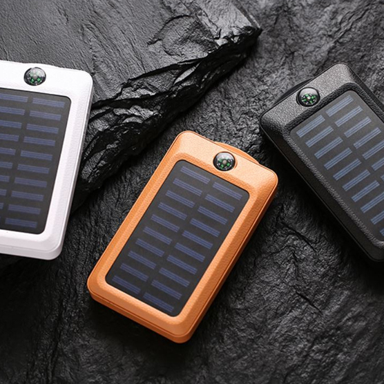 15000mAh Solar Powered Power Bank with Compass and Light