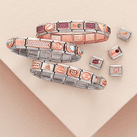 Personalised Rose Gold Composable Classic Links & Bracelet