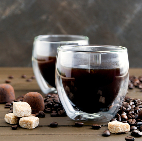 Set of 2, 80ml Pavina Double Wall Glasses