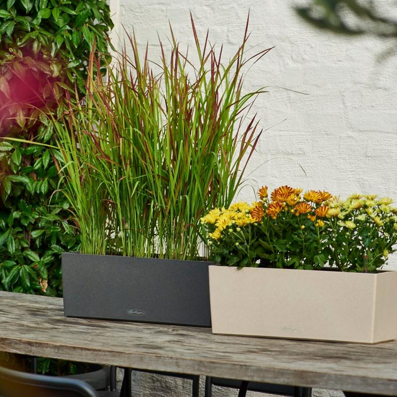 Balconera Stone Contemporary Self-Watering Planter