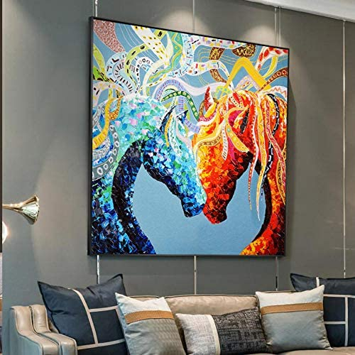 Lifestyle purposes only. Abstract Horse Couple