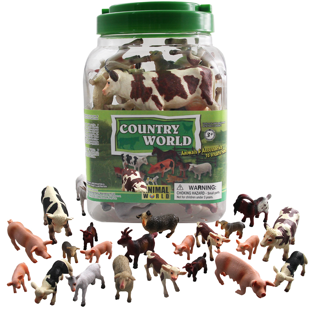 26 Piece Assorted Farm Animal Family Playset 