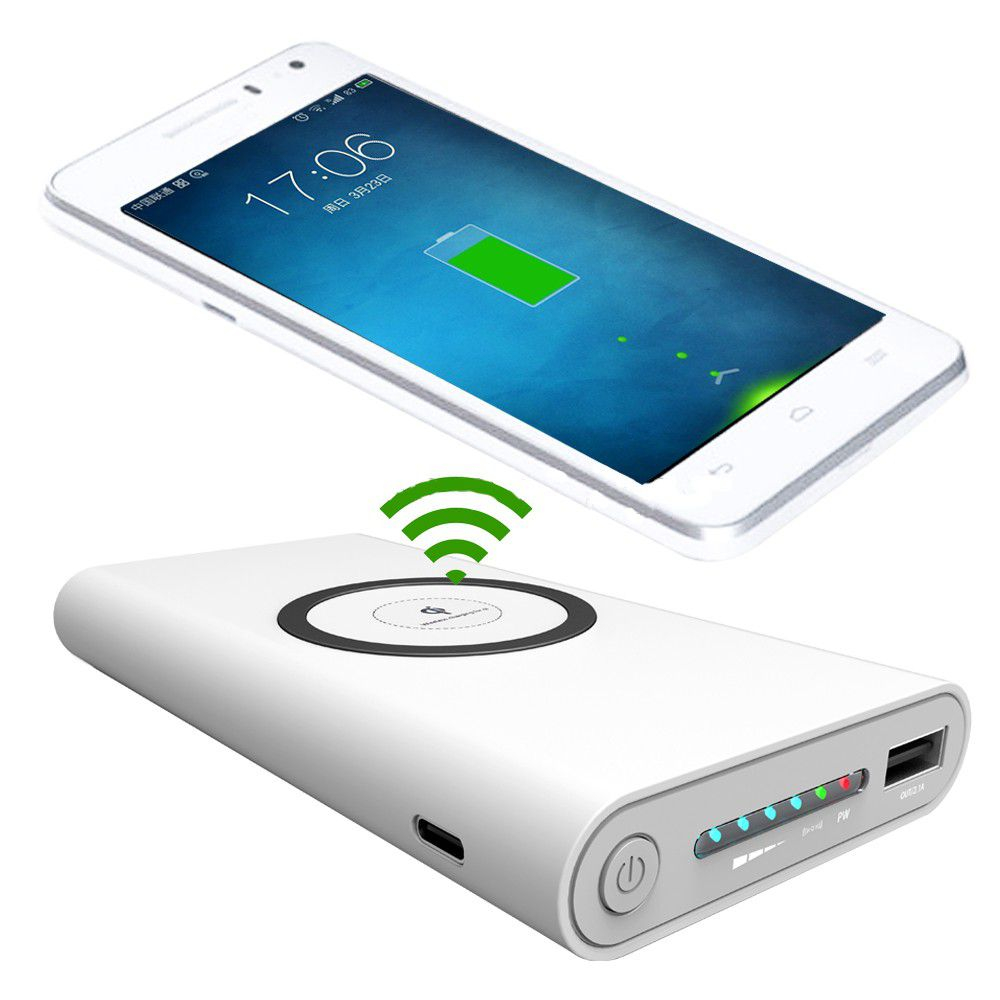 15 000mAh Qi Wireless Smartphone Charger + Power Bank