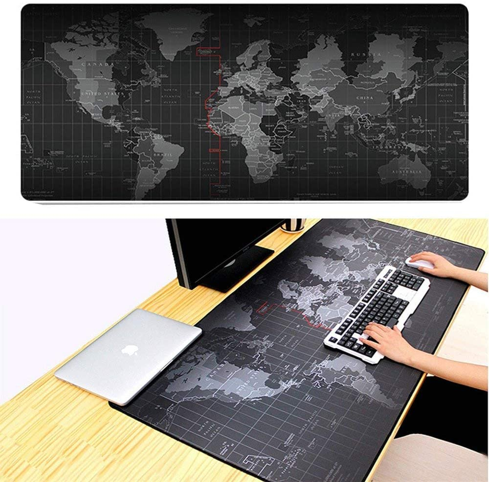 World Map Anti-Slip Extended Mouse Pad