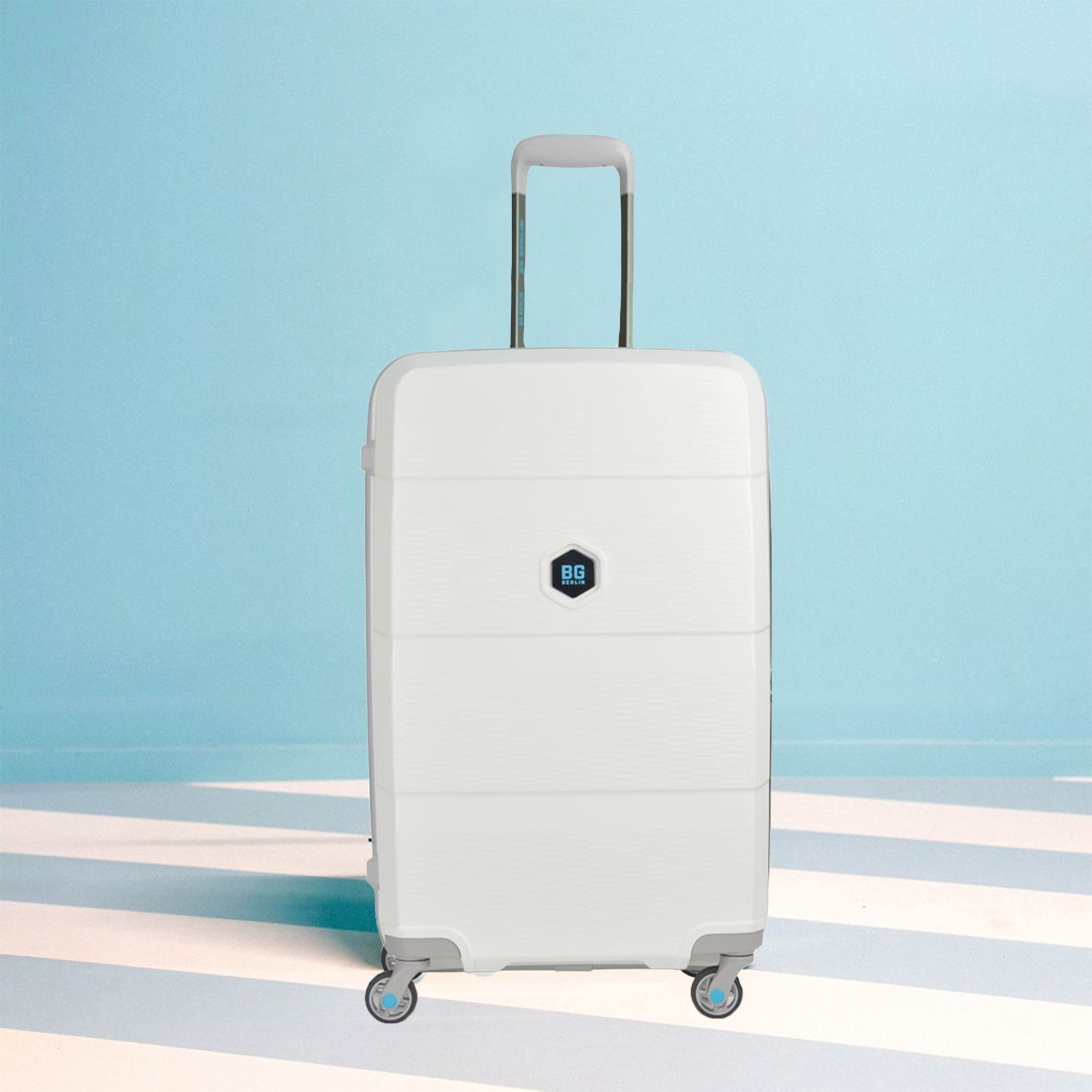 Premium Zip2 White Hardshell Case Luggage