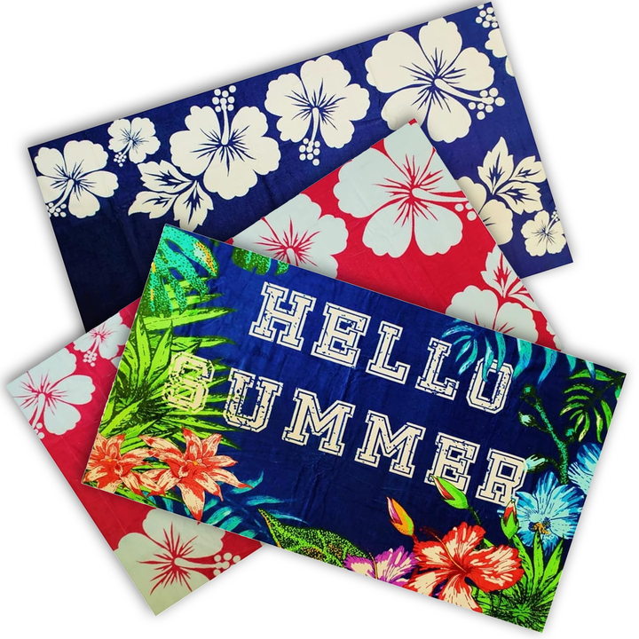 400gsm 100% Printed Cotton Beach Towels (76cm x 160cm)