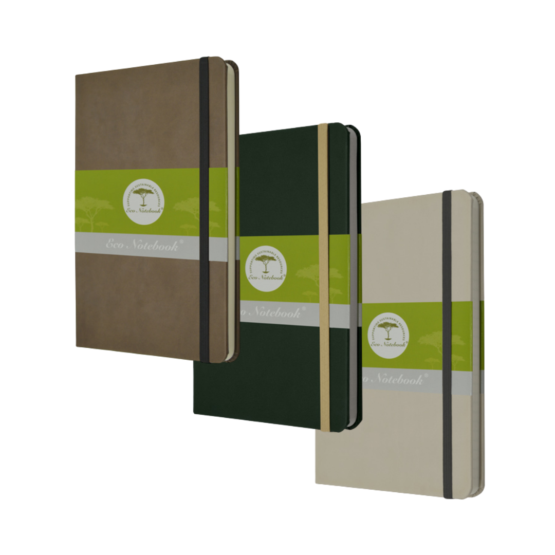A5 Hard Cover Lined Eco Notebook