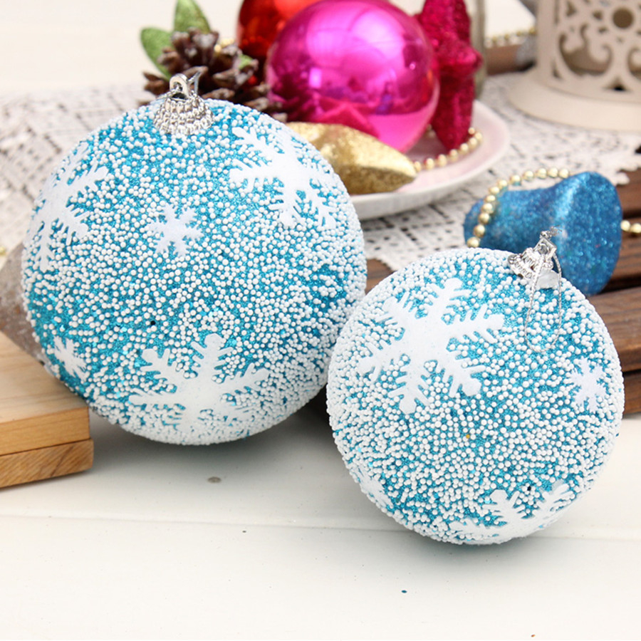 Pack of 6 Frosted Christmas Tree Baubles
