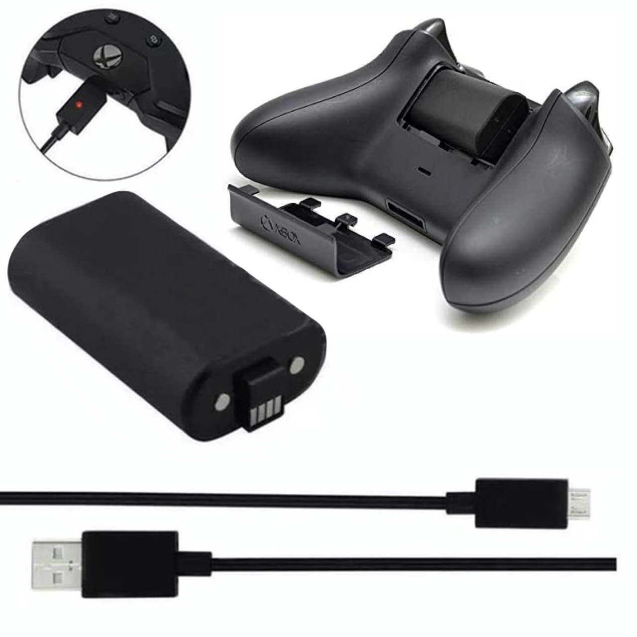 Xbox One Controller Charging Kit (Battery & Charging Cable)