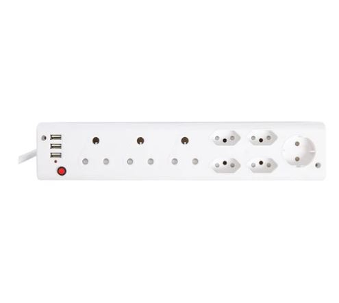 8-Way Multi Plug (3x USB Points included)
