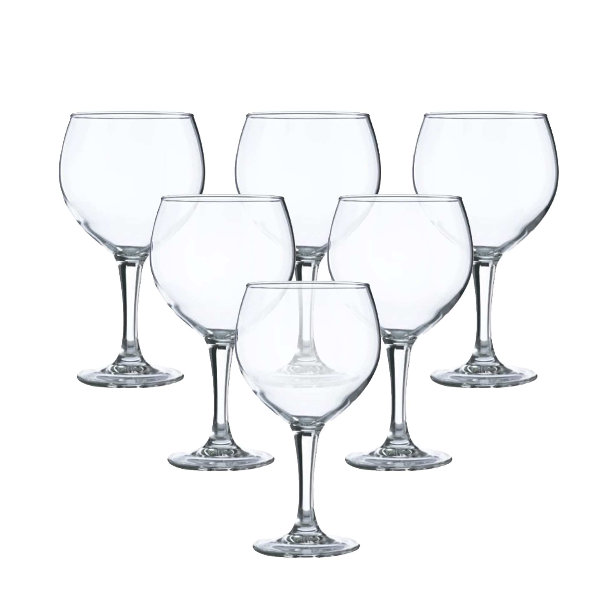 Set of 6 620ml Dry Flame-Polished Gin Glasses
