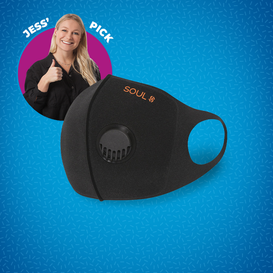 Pack of 3 Reusable 2-Layer Sports Face Mask with Respiratory Valve