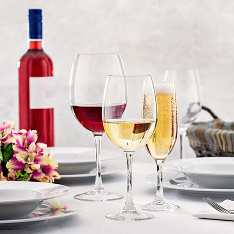 Set of 6 Victoria Flame-Polished Wine Glasses