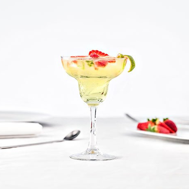 Set of 6 270ml Margarita Flame-Polished Glasses