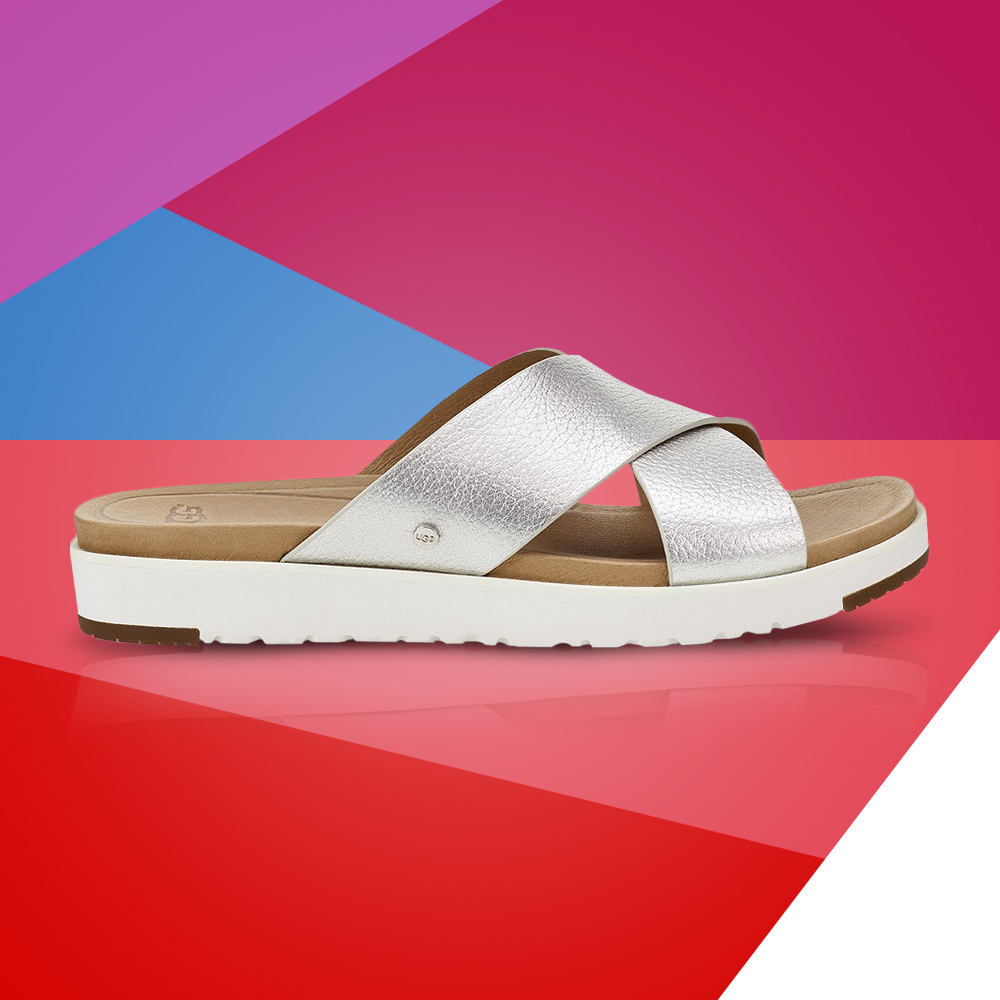 Ladies Kari Metallic Silver Sandal