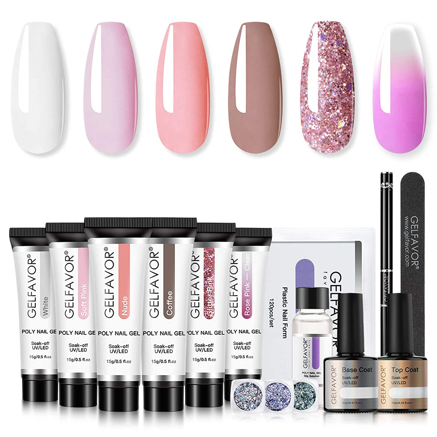Shades of Pink Nail Extension Kit with Tips