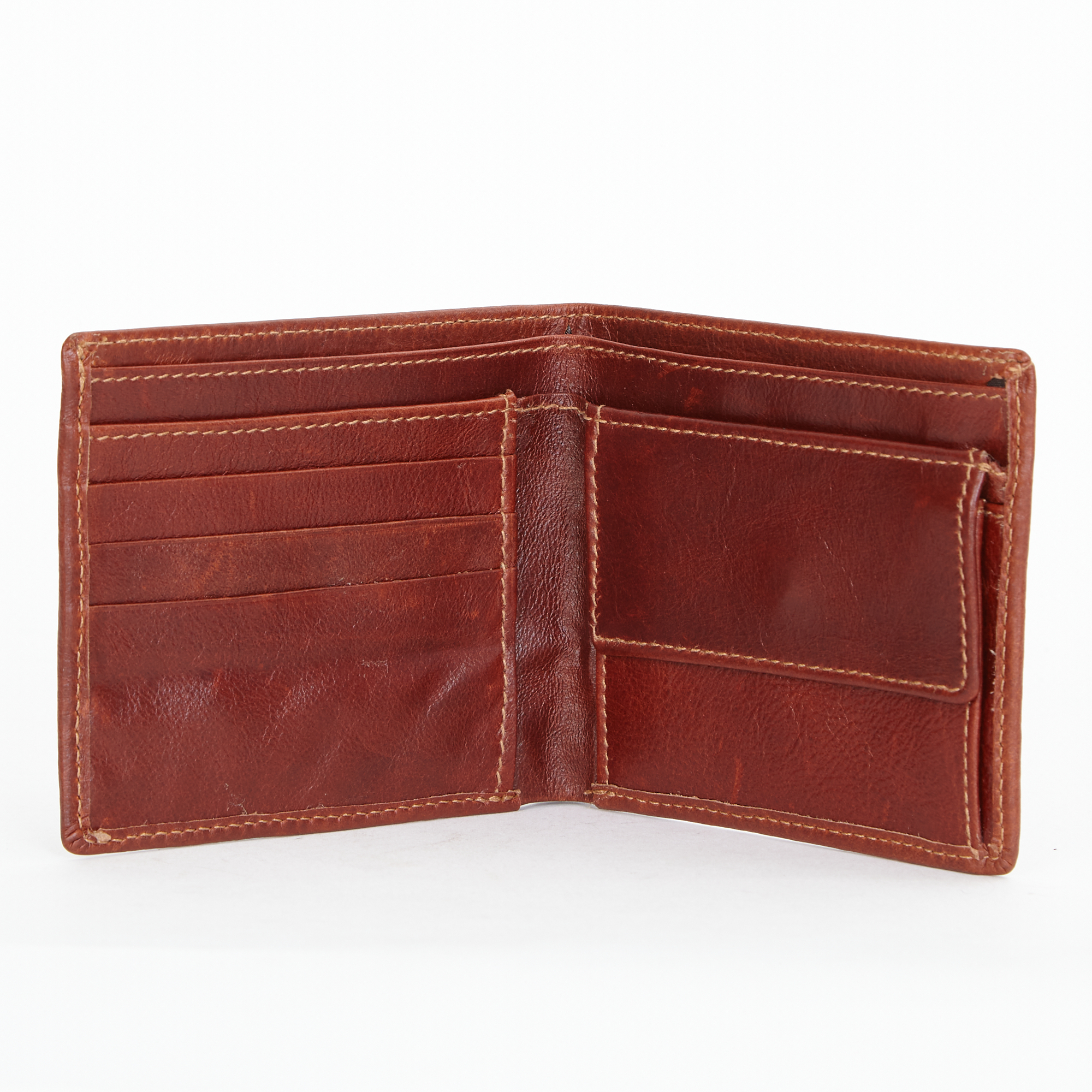 Men's Leather Wallet with Coin Pouch