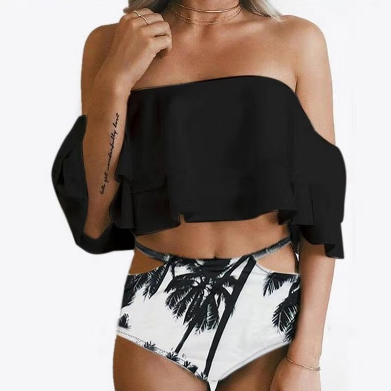 Frill Floral Bikini Set