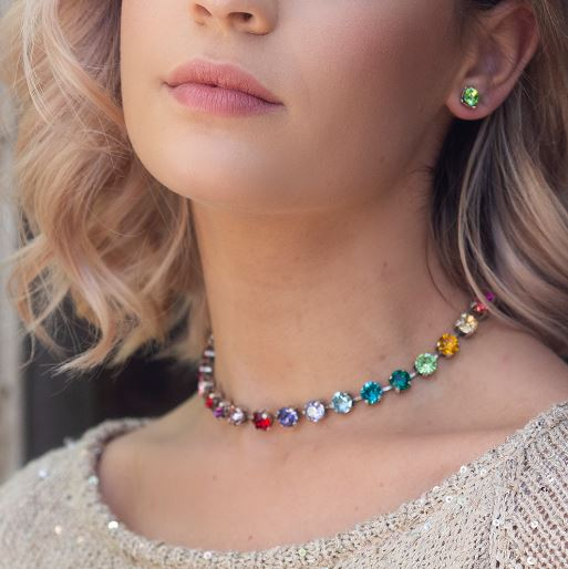 Burnished Silver Dreaming in Colour Necklace