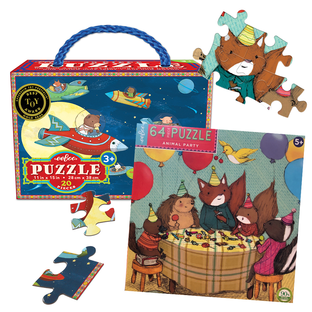 Up and Away & Animal Party Puzzle Set