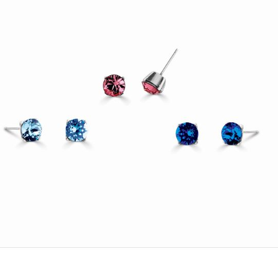 Set of 3 Dreaming in Colour Stud Earrings