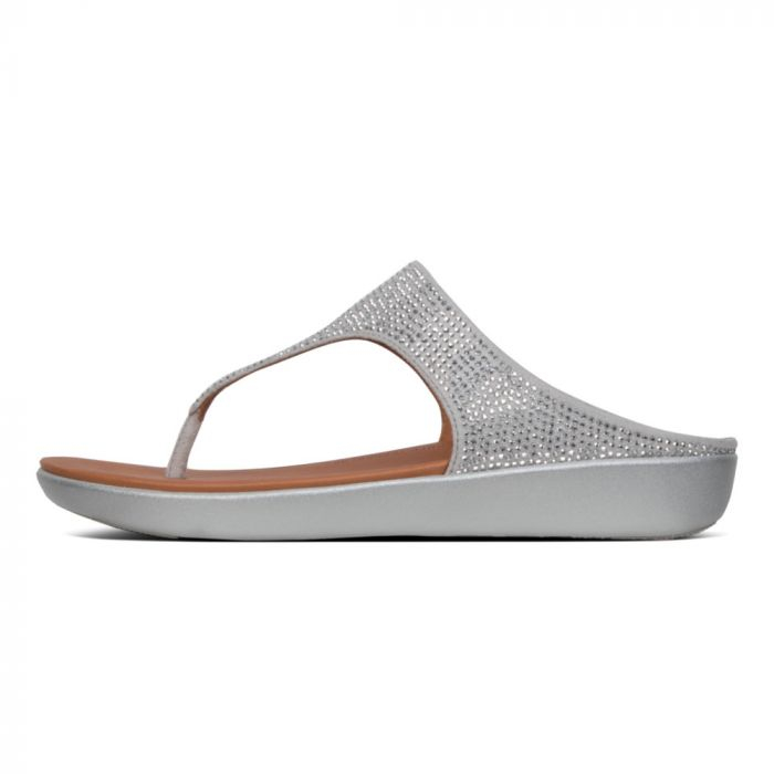 Ladies Banda Crystalled Silver Sandals