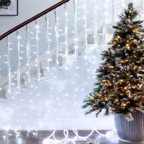 400 LED 4m x 1.5m Hanging Fairy Curtain String Lights