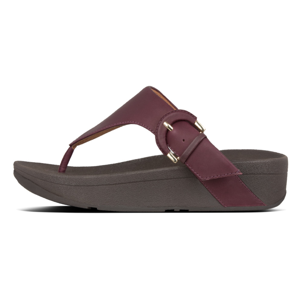 Ladies Lottie Leather Toe-Post Buckle Sandals