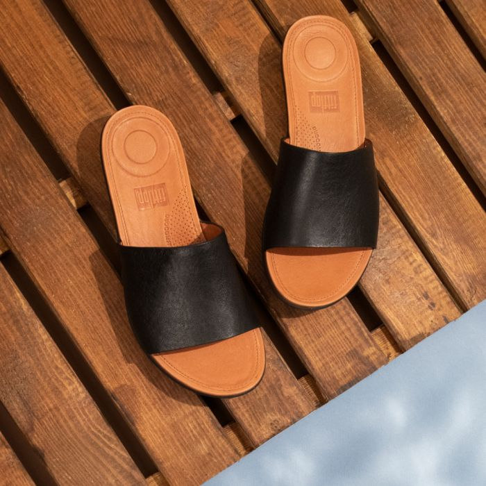 Ladies Sola Leather Slides