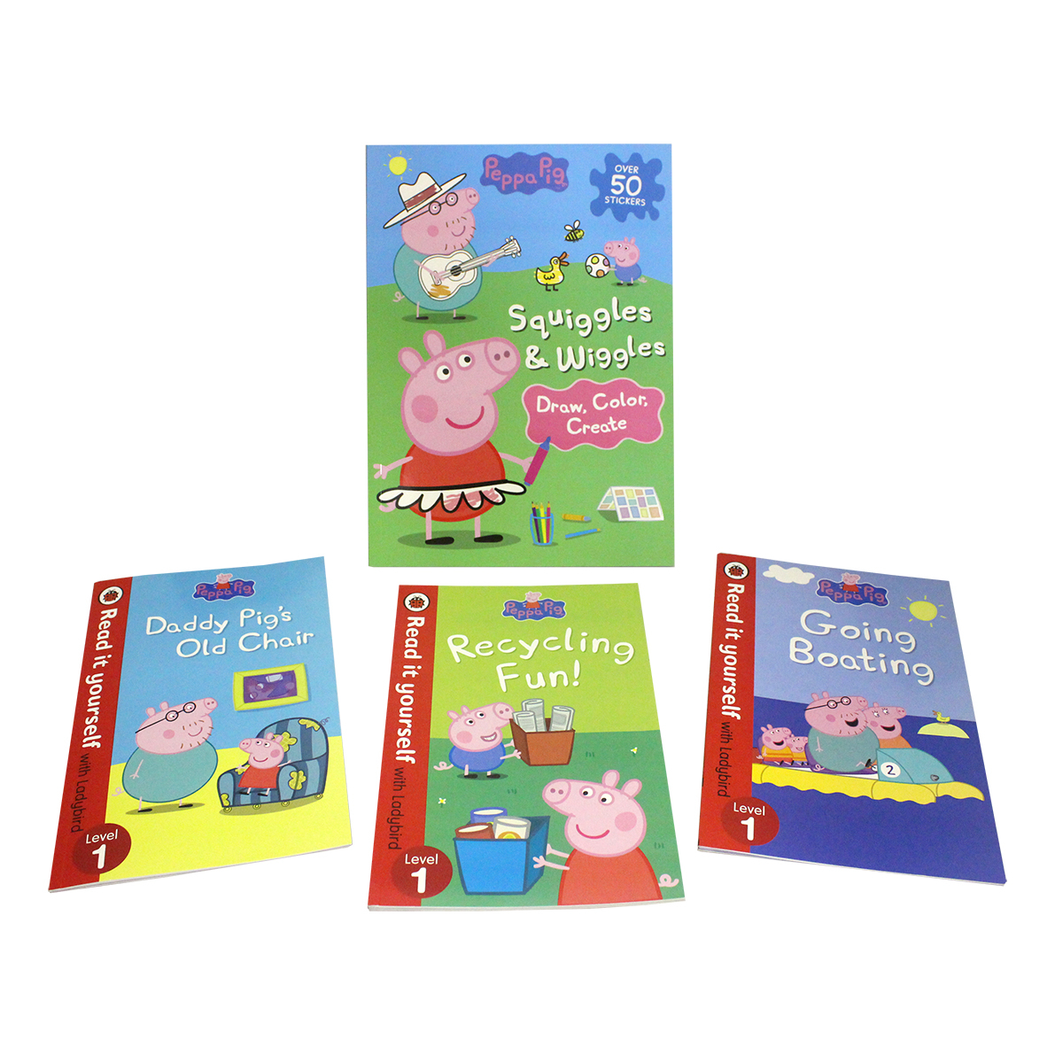 Children's Draw, Colour, Create and First Reading Bundle (4 Books)