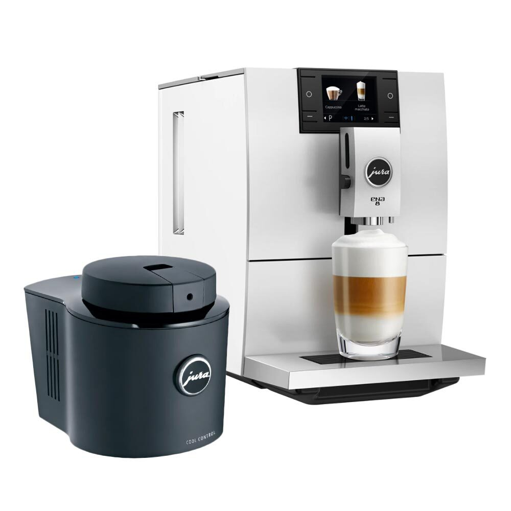 ENA 8 One Touch 1450W Bean to Cup Espresso Machine and 0.6L Cool Control Milk Cooler