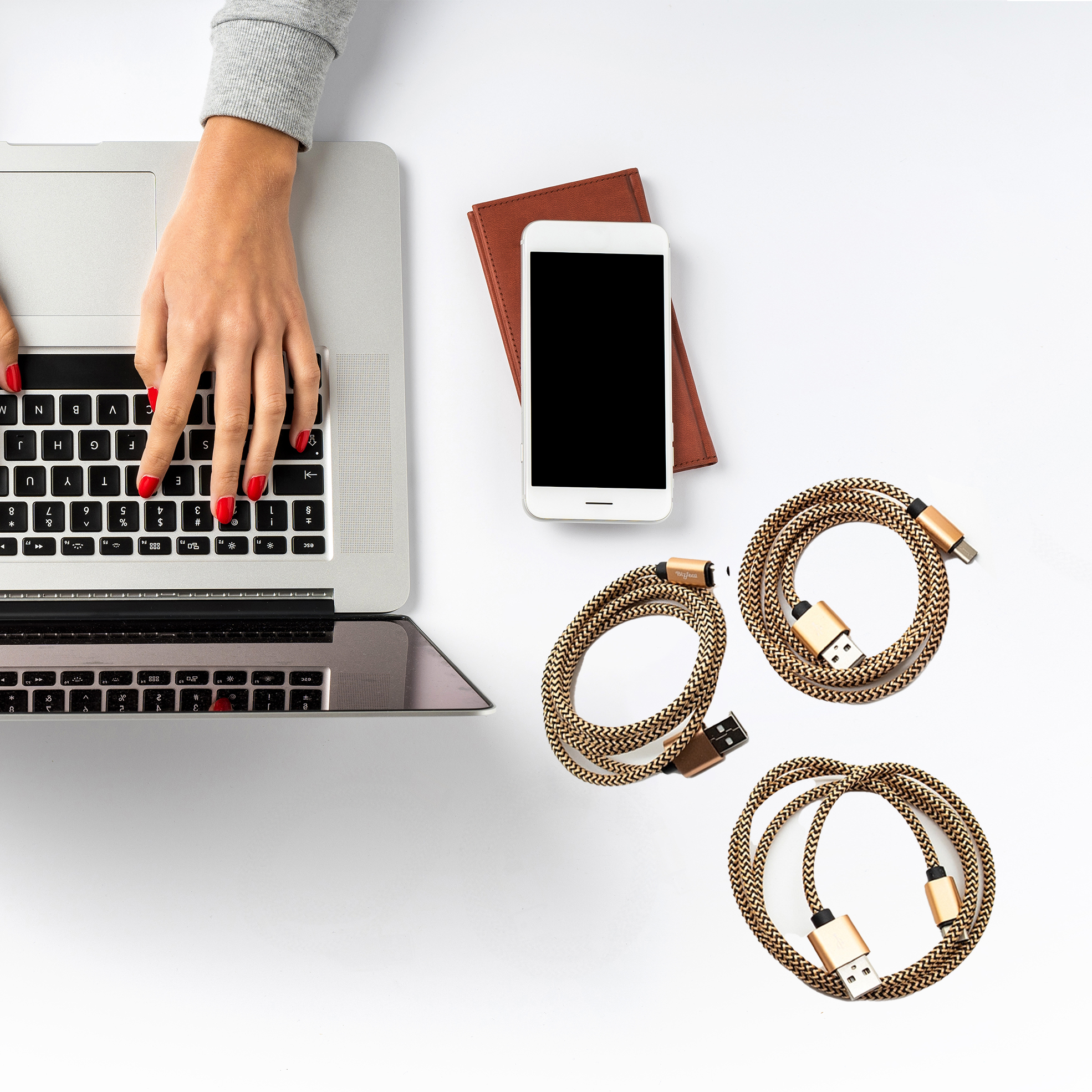 Pack of 3 Braided Type-C Cable