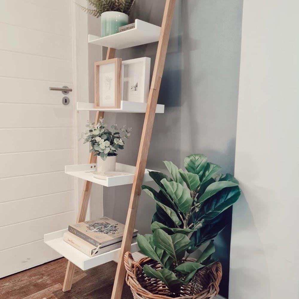 Wooden Ladder Display Shelf