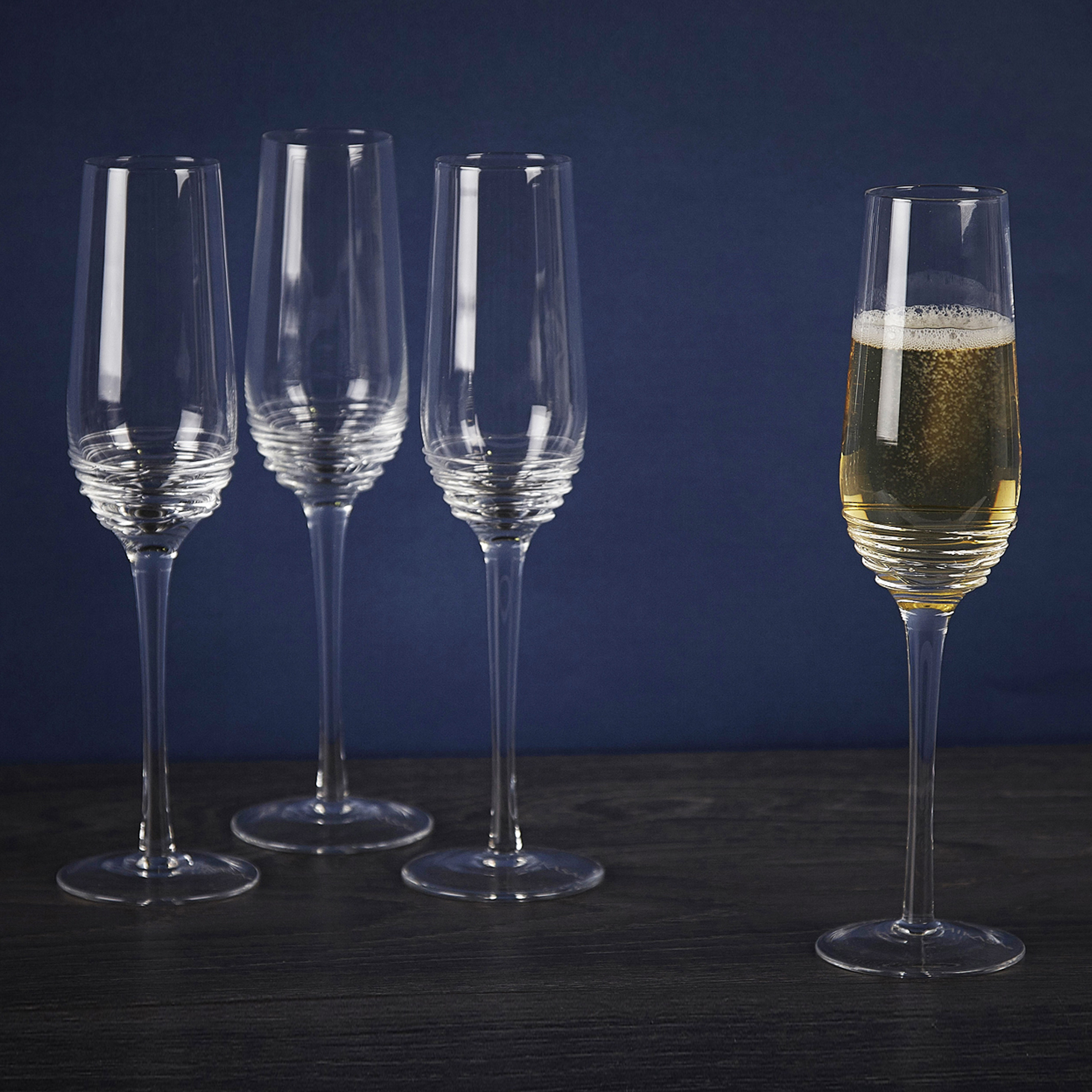Set of 4 230ml Ciara Champagne Flutes