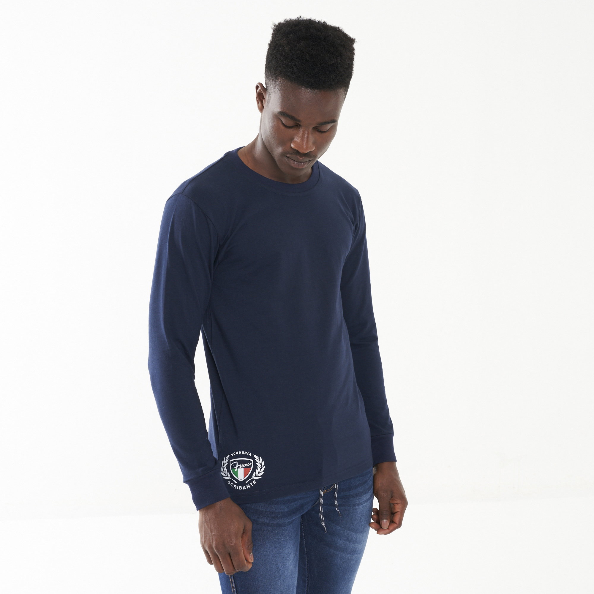 100% Cotton Long-Sleeve Branded Shirt