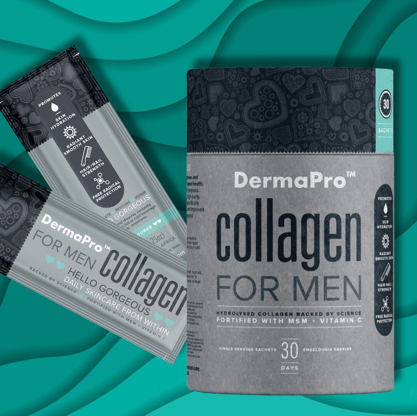 Men's 210g All-Natural Fortified Collagen 30-Day Supplement Sachets (Single Serving Doses)