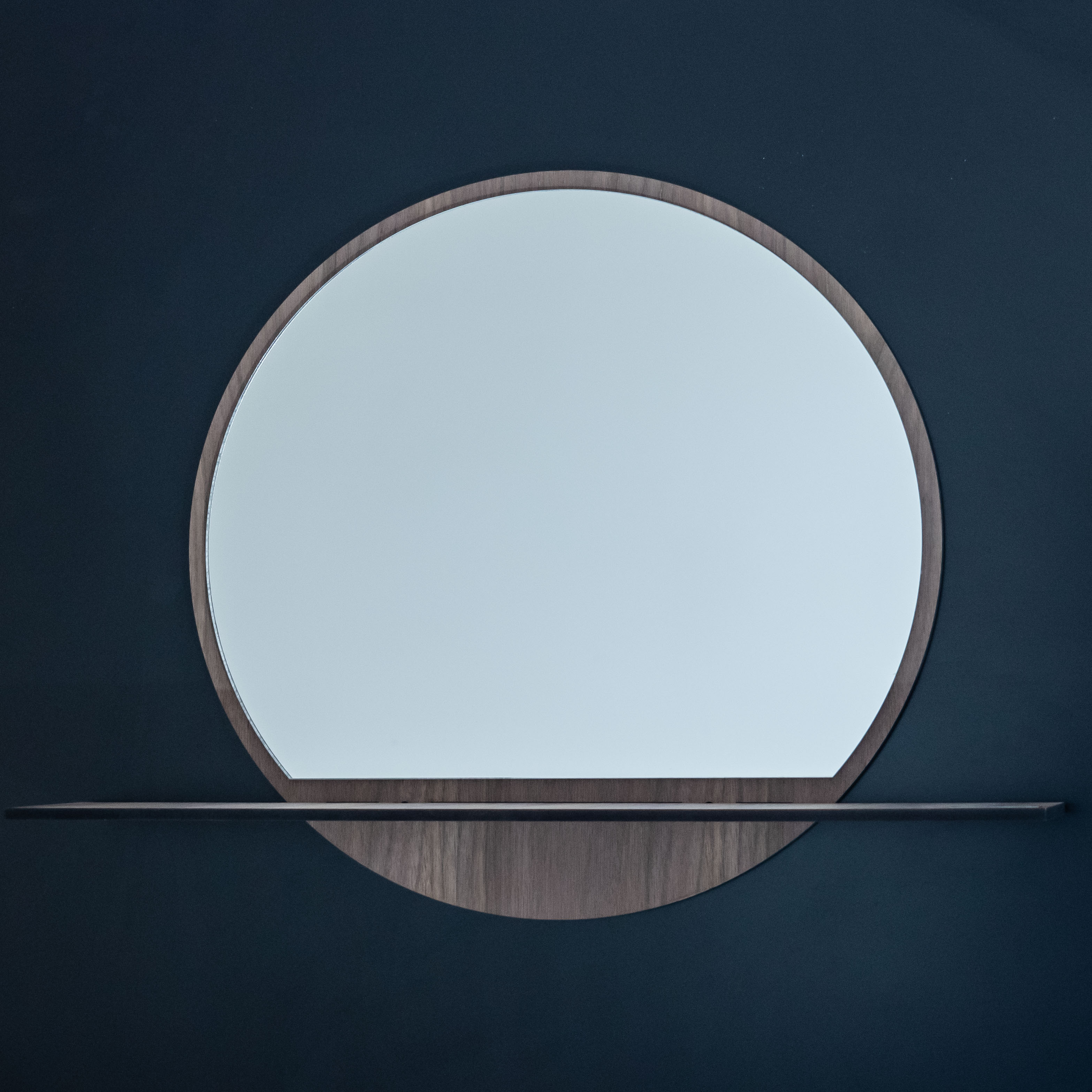 Wood Sunrise Mirror Shelf