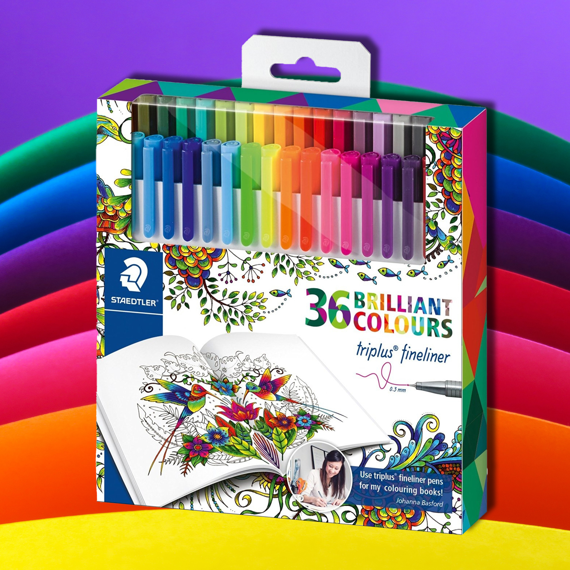 36 Brilliant Colours Triplus Fineliner Pens